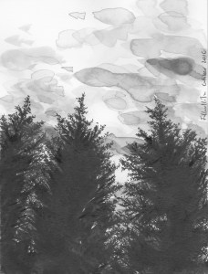 sketch, art, India, ink, brush, pen